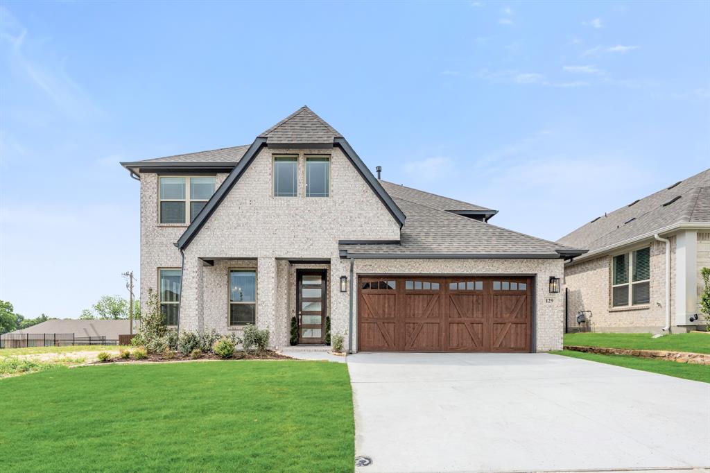 NEW! NEVER LIVED IN! Quick Close Available! This stunning 5-bedroom, 3.5-bathroom home with a 2-car garage by Bloomfield Homes blends exceptional style and everyday comfort in a spacious, modern layout designed for the way you live. From the moment you arrive, the show-stopping elevation and horizontal iron railings set the tone for elevated design. Step through the impressive 8' front door into an open-concept layout where vaulted ceilings, rich wood flooring, and large windows with window coverings fill the home with natural light. Off the foyer, a flexible dining room doubles as an optional study, while the open family room anchors the main level with easy flow into the kitchen and breakfast area. The chef’s kitchen is a standout, showcasing custom cabinetry, upgraded granite countertops, a deep walk-in pantry, and an oversized island that connects seamlessly to the dining and family spaces—perfect for both daily meals and entertaining. Tucked at the rear, the first-floor primary suite offers privacy with a spa-inspired bath featuring dual sinks, an upgraded shower, and a large walk-in closet. A convenient powder bath and laundry room are also located downstairs. Upstairs, 4 secondary bedrooms are arranged around a spacious game room, with a Jack & Jill bath connecting 2 bedrooms for added functionality and privacy, while the remaining bedrooms share a separate full bath. Each bath includes upgraded tile finishes for durability and style. Outdoor living is extended with an oversized covered patio complete with a gas stub for grilling, offering space to relax or entertain year-round. With high-end finishes, thoughtful upgrades, and a well-planned design that balances open gathering spaces with private retreats, the Bayberry III by Bloomfield Homes delivers the flexibility and comfort today’s homeowners need.