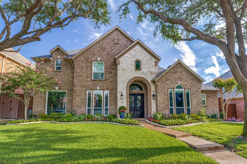 Fantastic well maintained and updated home on one of the most beautiful lots in the sought after Oaktree subdivision. This home features 4 large bedrooms and 3.5 baths. The primary bath has been completely updated with beautiful quartzite counters, and stunning separate bath and shower.   The open concept in the main living area is great for entertaining. The formal living and dining are beautifully appointed with large windows exhibiting picturesque views of the beautiful front landscaping. The family room features a gas fireplace and a view of the gorgeous pool, a hot tub and a beautiful greenbelt, and is open to a large kitchen, with Wolf appliances, Miele dishwasher and a sizeable breakfast area. Both the hot tub and waterfall are heated allowing for use all year long. Upstairs has a wonderful large game room with French doors, 3 additional bedrooms and 2 full baths. There is also an upstairs back staircase for direct access to the kitchen and access to the 3 car garage. Flexible storage throughout with potental for future elevator installation. Oaktree is a gated community with guard controlled access making it fabulous walking.