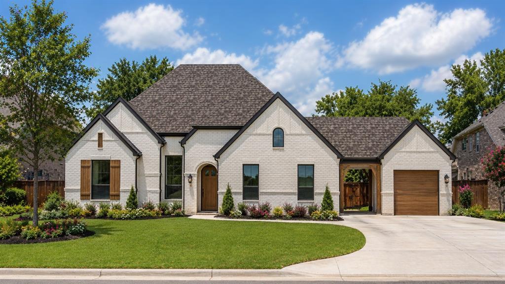 The FleewoodG Plan offers a perfect blend of functionality and luxury, featuring a 3-car garage with breezeway. Inside, the primary suite with a freestanding tub, a spa-inspired shower with 36x60 dropped shower floor, and an added 36x54 glass window that fills the space with natural light. A primary bay window extension enhances the bedroom with extra space and charm. Designed for modern living, this home includes an expanded secondary bedroom and bath in Lieu of the standard lifestyle space, a versatile room with seamless flow throughout. Extended outdoor living area, perfect for gatherings or a quiet evening at home. This home combines upgraded comfort, and beautiful details - ideal for both everyday living and special moments.