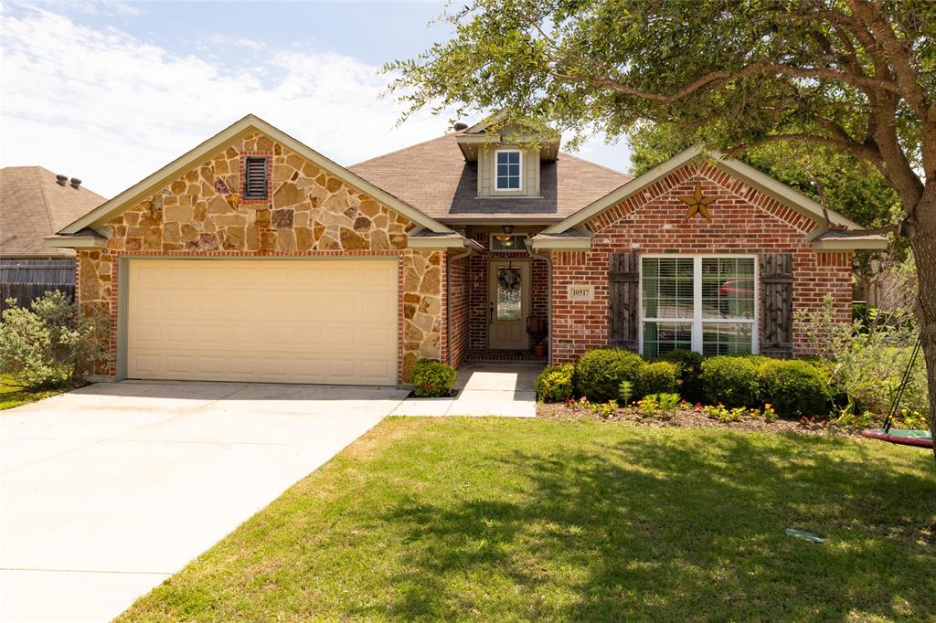 Welcome to the desireable Hills of Whitestone in Benbrook.  This is your new home with a NEW ROOF! A welcoming large entry hall greets you upon opeing the door.  Two bedrooms are located along with a bath in the front of the home.  A large family room is at the end of the entry hall with an island in the kitchen big enough to seat several people around. Perfect for large family gatherings. Off of the family room, with a door to the outside patio, is a small bonus area perfect for an office space or craft area.  The primary bedroom is located at the rear of the home complete with its own bath wihich has a separate tub, shower and a generous walk in closet. This home also boast a laudry room with folding space and cabinets.  The backyard is totally fenced and has a wonderful garden planted by the owner.  Along one side of the home are other beautiful landscaped beds.  And have some fun using the Jellyfish lighting to customize each holiday celebration.   This home is move in ready and combines comfort with functionality in a great part of southern Tarrant County.