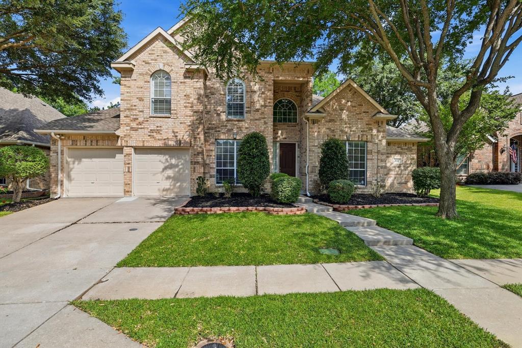 Very desirable LOCATION. Well designed floor plan with Master & one guest Bedroom down stairs in the sought after community of Stonebridge Ranch. The downstairs guest bedroom has its own private attached full bathroom. Engineered Hardwood floor in Entry, Dining & office rooms. Kitchen opens to Breakfast Room & Family Room. Granite & backsplash in Kitchen. High ceiling Living room. New paint 80% of the house in May 2026. Fresh cabinet stain in May 2023. Motorized blinds in family room and breakfast area. Serene and quiet, oversized backyard with professionally installed covered patio on concrete slab with electrical connection, ceiling fan and chandelier in May 2021. Large backyard with enough room for swimming pool and play. Gas connection in the backyard for grill and barbeque. String lights in back patio come with the house. Three car tandem garage. Community pools, tennis courts, jogging paths. Fresh sod in the front yard.
