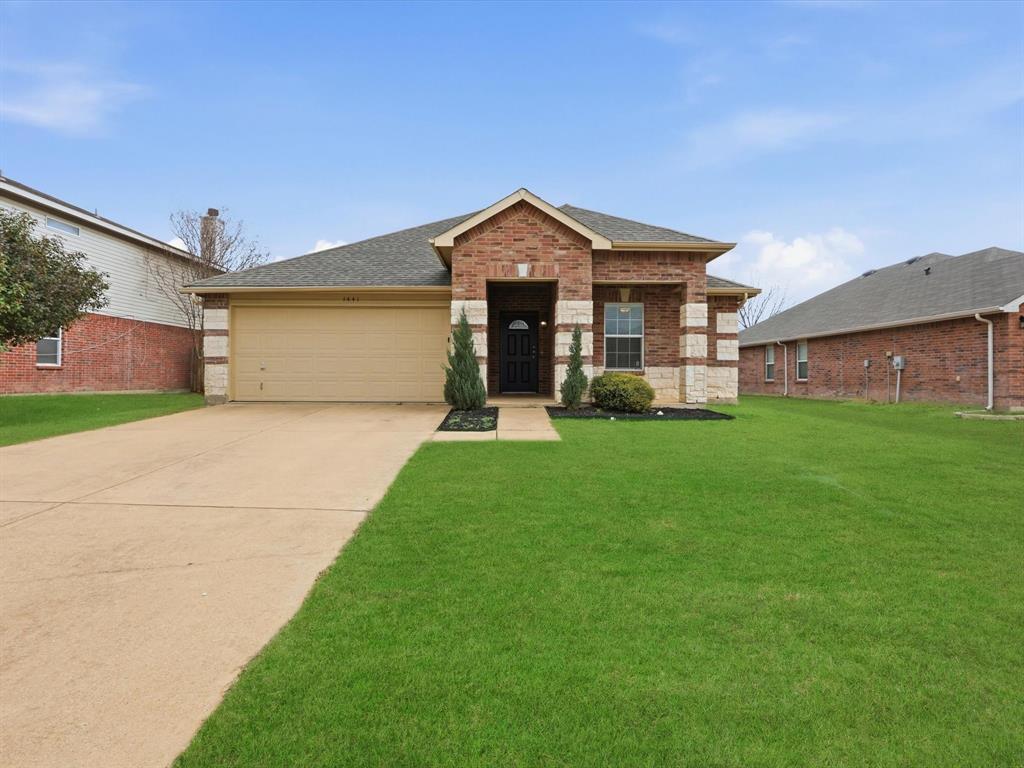 Welcome to this beautiful 4-bed, 2-bath home in the desirable Wakefield Heights community of Burleson. Step inside to a versatile dining room and flex space that adapts easily to your needs—home office, playroom, or formal dining. The heart of the home offers a smooth, open kitchen featuring white quartz countertops, ample cabinet and prep space, and effortless connection to the living area. Beautiful tile runs throughout the main areas, complemented by fresh paint for a truly move-in-ready feel. The spacious primary suite offers a soaking tub-shower combo, a single vanity with counter space, and a large walk-in closet. Outside, you’ll find a private backyard with an oversized covered patio, plenty of space to relax, entertain, or let pets and kids enjoy the outdoors. Located in a desirable community close to parks, shopping, dining, and major roadways, this home checks all the boxes—comfortable, updated, and move-in ready.