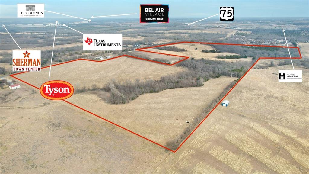 60.4± acres on FM 902 in Howe, TX offering a rare development and land-hold opportunity with current AG exemption in place, providing meaningful tax advantages for investors. This strategically located tract sits just half a mile from US-75 and is directly influenced by the massive regional economic expansion driven by Texas Instruments’ multibillion-dollar semiconductor campus in Sherman, GlobalWafers, and related tech, manufacturing, and infrastructure investment reshaping Southwest Sherman and Grayson County. The property features extensive FM 902 frontage plus over 1,000 feet of frontage on Smith Road, providing strong access, visibility, and connectivity to nearby and emerging residential developments including Timbercreek, Noble Ridge, and Summit Hill. With accelerating rooftops, job growth, and commercial demand moving north, this site represents a rare opportunity for future residential, mixed-use, or strategic land banking within one of the fastest-growing micro-markets in North Texas.