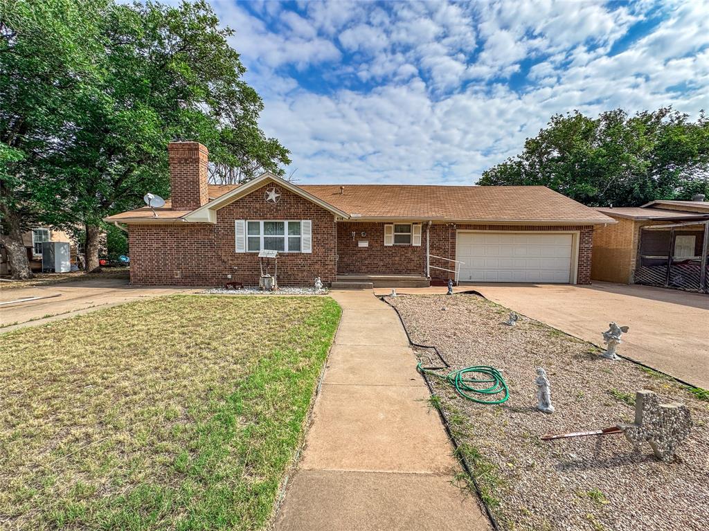 Welcome home to this charming and well-loved two-bedroom, one-bathroom brick home in the heart of Haskell. Designed for comfortable everyday living, this cozy residence features a spacious open floor plan centered around a beautiful rock-accented fireplace that serves as the focal point of the living area. The well-appointed kitchen offers ample workspace and storage while providing convenient access to the backyard, making outdoor entertaining and family gatherings a breeze. Both bedrooms are generously sized, and the centrally located bathroom is thoughtfully positioned for easy access. Throughout the home, you'll find an abundance of storage that is sure to impress. Outside, the fenced backyard provides plenty of room for pets, play, or gardening, while the attached garage and ample parking add convenience and functionality. An added bonus is the detached storage building located behind the home, offering excellent space for storage, a workshop, hobby area, or DIY projects. Full of warmth, character, and pride of ownership, this inviting property is ready to welcome its next owners.