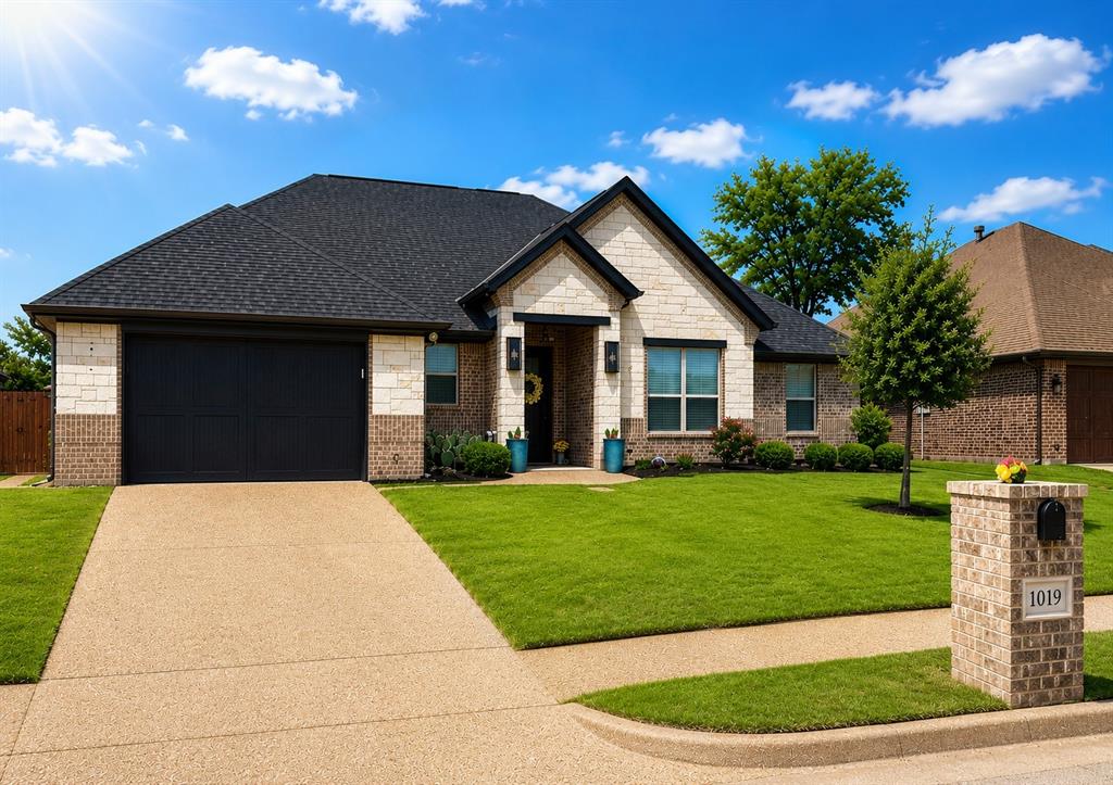Enjoy the perfect blend of style, comfort, and convenience in this stunning home located in the beautiful, quiet gated community of Josiah Estates, just minutes from Granbury’s Historic Square with shopping, dining, and entertainment. This 4-bedroom, 3-bath home features a bright, open living-dining-kitchen layout with a granite island kitchen, stainless steel appliances, custom crown molding and plantation shutters. The master suite is a true retreat with separate granite vanities, a garden tub, oversized shower, and spacious walk-in closet. Additional highlights include an office, large utility room with granite folding counter, and a garage with extra insulation in the walls as well as above the garage to beat the Texas heat. Step outside to a private backyard with a covered patio and room for a pool—perfect for entertaining or relaxing. Modern finishes and energy-efficient features make this home both beautiful and practical.