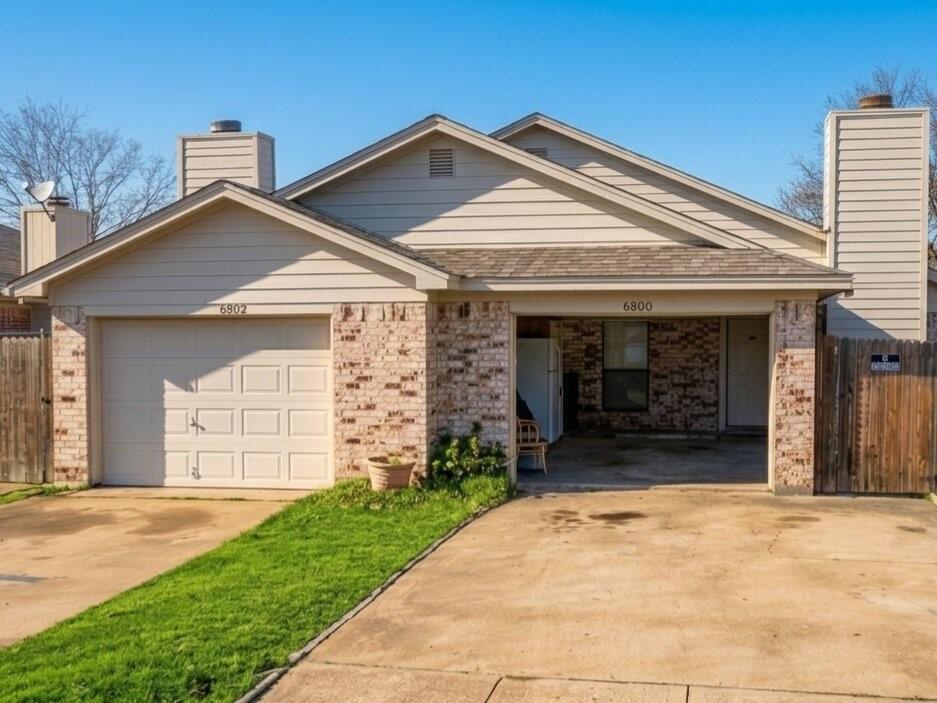 Turnkey Duplex Investment with Immediate Cash Flow! Don't miss this exceptional opportunity to own a fully occupied income-producing duplex at 6800 & 6802 S Creek Dr, Fort Worth, TX 76133. 

Both units are leased to reliable Section 8 tenants, providing stable rental income from day one. Each spacious unit offers approximately 1,250 SF, 2 bedrooms, 2 full bathrooms, a large living area, functional kitchen, dining space, laundry area, and private parking. Unit 6800 is currently leased for $1,465 per month, while Unit 6802 rents for $1,550 per month, generating a combined gross rental income of $3,015 per month or $36,180 annually. Annual property taxes are approximately $5,037, and annual insurance is approximately $2,095, Estimated Net Income $29,048 per year for both units, making this an attractive opportunity for investors seeking strong cash flow and long-term appreciation. 

Located in an established neighborhood with convenient access to I-20, Chisholm Trail Parkway, downtown Fort Worth, shopping, restaurants, schools, parks, and major employers, this duplex continues to benefit from strong rental demand. Whether you're adding to your investment portfolio or purchasing your first income property, this well-maintained duplex offers immediate income with no vacancy to fill. Section 8 tenancy provides dependable rental payments and consistent occupancy, adding another layer of investment stability. 

Quality construction featuring a durable brick-siding exterior with plywood wall sheathing, providing a stronger structural frame than many homes built with standard foam board or fiberboard sheathing. 

Both units are occupied, and leases transfer to the new owner, allowing you to start collecting income immediately after closing. This is a rare opportunity to acquire a performing asset with proven rental history in a desirable Fort Worth location.