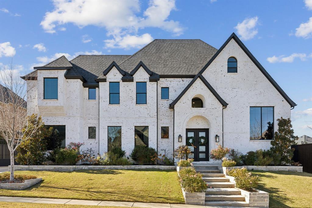 Come tour this magnificent truly one of a kind 6000sqft+ Jeff Pfeifer Custom Home in Prosper, TX! Every detail & thought of the imagination was considered in building this incredible home to meet a fine living experience! It has 5 amazing ensuite bedrooms, 7.1 baths, office, studio, gym, game room, media room, insulated storage rooms, private-hidden room, 2 laundry rooms, cafe and wet bar, & 3 car garage with courtyard & outdoor sauna structure! Upon entry is a grand two story vaulted ceiling in the foyer and great room with 12 ft custom builtins & beautiful modern cast stone gas fireplace, highlighted by the perfect amount of natural light with floor to ceiling views of stunning outdoor retreat! Experience one of the best gourmet kitchens with two 12 ft islands, 2 fridges and one stand alone freezer, 2 dishwashers, 4 sinks in kitchen area, Bluestar appliances, separate baking-prep kitchen with Dutch door entry, pizza stone oven, ice maker, mini fridge, and wet bar! Sonos speakers in all living areas, 10 controlled zones, 2 laundry rooms, foam insulation, custom trim & cabinetry, and hickory hand cut wood floors throughout! Enjoy a workout from the home gym followed by a visit to the custom outdoor sauna room, or entertain family & friends in the amazing game room, or take in the vast TX sky for miles from the large studio. This elevated home has so many amenities that you don't need to leave your home to relax or entertain. The primary suite has an amazing steam shower & spa, separate vanities, and his-her closets that lead to laundry room. The backyard is hands down incredible from the extended back covered porch, grill, pergola, fully turf and travertine, pool bathroom, 8ft deep heated pool with diving board, slide, hot tub, water features, privacy fence, and outdoor sauna!! Home is conveniently located to some of the best shopping-retail, restaurants, Prosper ISD schools, and easy access to all major highways! Now let's make this showstopper dream home yours!