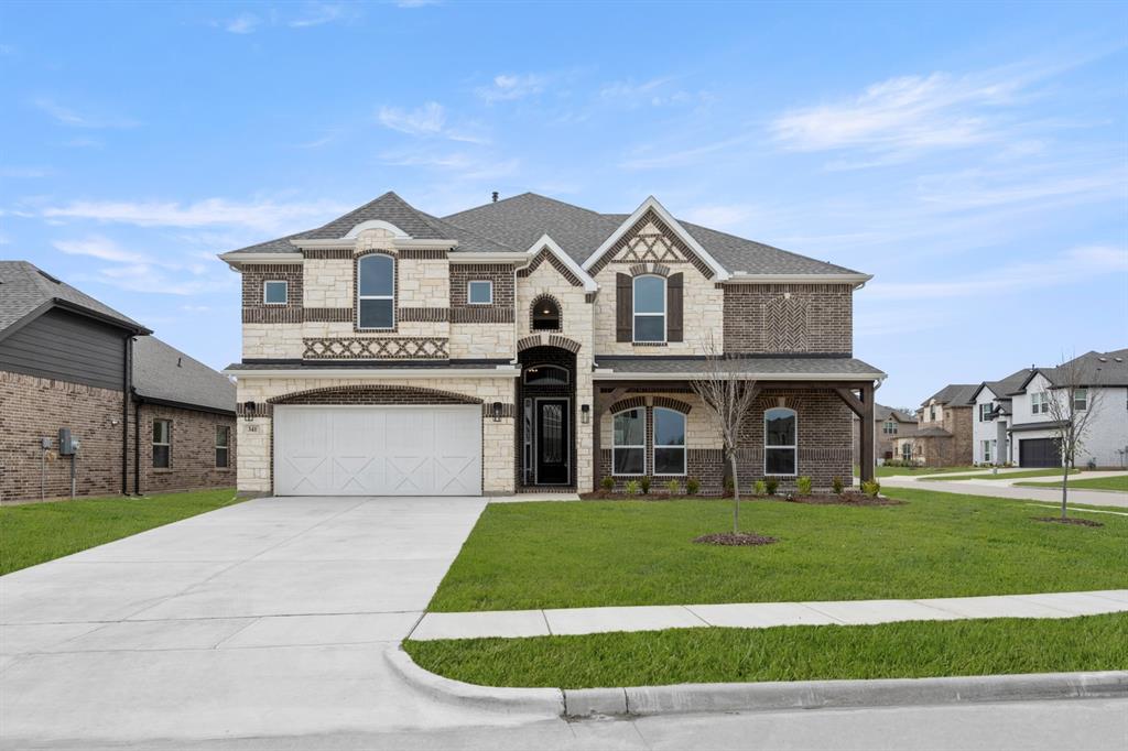 MLS# 21136196 - Built by First Texas Homes - Ready Now! ~ Discover refined living in this stunning 5-bedroom, 4-bath, newly constructed home in the sought-after High Country community of Burleson, Texas. Spanning 4,315 sq ft, this residence welcomes you with a grand foyer and a striking curved wooden staircase. The gourmet kitchen boasts a California island, butler’s pantry, double ovens, and premium stainless steel appliances. Enjoy luxury vinyl flooring, upgraded countertops, a spacious media room, game room, and an extended covered patio. The upgraded elevation and front-entry 2-car garage complete this exceptional home. Schedule your tour today!