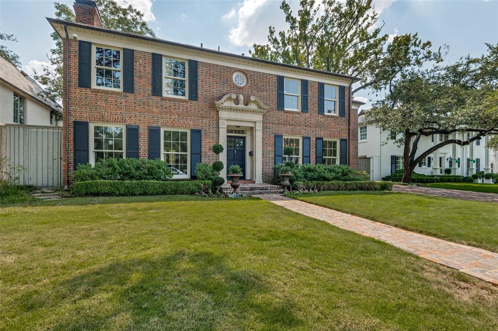 Located on the coveted 4400 block of Lorraine in Highland Park, this stately 1930s red-brick home, designed by a Virginia architect, sits proudly on a generous 70' x 160' lot. A gracious porte-cochere and classic slate roof set the tone for timeless style, while sun-splashed, open living spaces invite effortless everyday living and elegant entertaining. The primary suite is conveniently downstairs, and flexible gathering areas make it easy to host, study, and play. Four additional generously sized bedrooms are located on the second floor. 

Thoughtful updates, including a backup generator and select modern enhancements, preserve the home’s character while delivering current-day comfort. With its beautiful drive up and with thoughtful landscaping and enduring architectural presence, this is a rare opportunity to honor the home’s heritage and tailor it to your life in one of Highland Park’s most desirable settings.