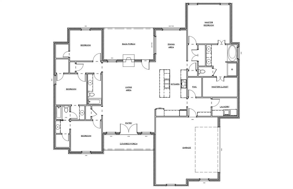 This stunning new 4-bedroom, 3-bath home by Wilson Built Homes is located in the sought-after Jim Ned ISD on a half acre lot! The open floor plan features a spacious living room with a wood-burning fireplace and flows effortlessly into the kitchen and dining area. The kitchen is beautifully designed with quartz countertops, stainless steel appliances including wall oven, electric cooktop, microwave, dishwasher, and a walk-in pantry. The primary suite offers a true retreat with dual sinks, a soaking tub, tiled shower, and large walk-in closet. A private guest wing includes a Jack-and-Jill bath connecting two bedrooms with separate vanities, plus an additional guest suite with its own full bath. Luxury vinyl plank flooring runs throughout the home, paired with abundant storage. Exterior features include a sprinkler system with sod in the front yard and a 6-foot privacy fence in the backyard. A perfect blend of style, comfort, and quality craftsmanship—all built by Wilson Built Homes in Jim Ned ISD! Hurry Now and You can still make selections!!