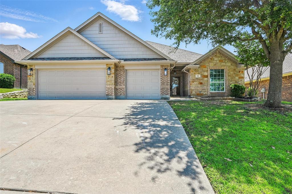 10K BUYER INCENTIVE AVAILABLE, ASK LISTING AGENT. Welcome to this beautifully maintained 4 bedrooms, 3 bath home featuring a spacious 3 car garage, located in the desirable Meadow Crest neighborhood. It sits across the street from Meadow Crest Park which features a walking trail, pickleball court & new playground. When you enter the home, you step into a large living area with elegant, engineered wood floors with a cozy wood burning fireplace, perfect for relaxing or entertaining. The expansive eat in kitchen boasts granite countertops and granite island, stainless steel appliances, and a view of the private backyard. Enjoy outdoor living under the large, covered porch, with a storage shed for added convenience. This smart layout includes split secondary bedrooms for added privacy. All bedrooms and baths are large! The 4th bedroom is ideal for guest suite or multigenerational living, offering easy access to a full bath. The private primary suite includes an en-suite bath with a garden tub, separate shower, and dual vanities. Recent updates include fresh exterior paint, new coach lights, and a newly stained privacy fence. Move-in ready and full of charm! Don’t miss your chance to own this exceptional home!