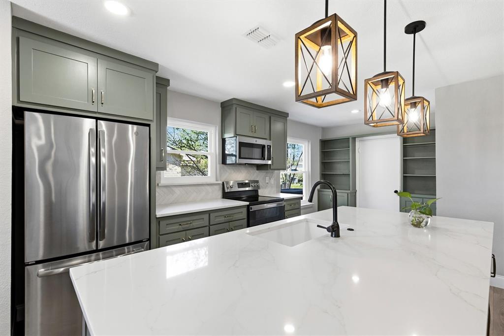 Tucked away on a quiet cul-de-sac in the middle of Anna, this home offers the feel of a long-established neighborhood while benefiting from substantial recent improvements and no HOA.

Over the past several years, the home has undergone significant updates and improvements. In 2025, the kitchen and both bathrooms were completely rebuilt, new subflooring and flooring were installed throughout, the plumbing was replaced with PEX, the electrical system was fully rewired with a new panel, structural improvements were completed, and new Pella windows, gutters, and front door were added. The roof was replaced in 2025, and the HVAC system and ductwork were replaced in 2022.

Inside, you’ll find custom cabinetry, quartz countertops, a large island, GE double ovens, recessed lighting, an office nook, and built-in laundry storage. Outside, the .27-acre lot includes mature trees, fruit trees, a fire pit, gravel seating area, and covered parking for four vehicles with both a garage and carport.

A detailed list of improvements and documentation of completed work are available.