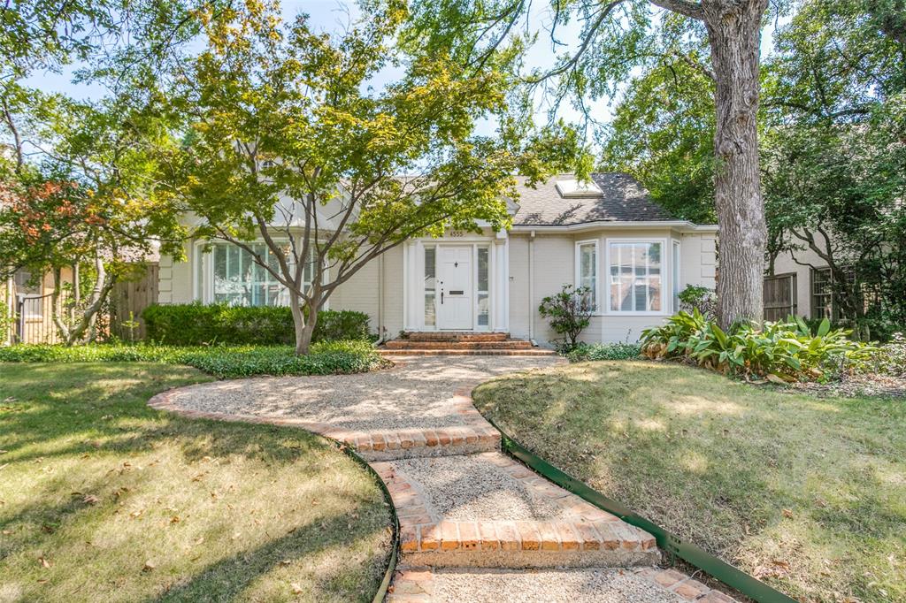 As you approach this charming single-story Highland Park home, you'll be greeted by a beautifully tree-lined street. Step inside to discover an open-concept layout that seamlessly blends the kitchen, living, and dining areas. The kitchen is outfitted with stainless steel appliances and a wine cooler, perfect for entertaining. The spacious primary suite offers a cozy sitting area, a fireplace, and picturesque views of a private courtyard. The marble bath features double vanities, a separate shower, a soaking tub, and two walk-in closets. A second bedroom with its own bath overlooks a secluded patio, while the third bedroom includes built-in bookcases. Additional highlights include separate guest quarters with a full bath. This distinctive home is ready for you to bring your creative design vision to life or a great opportunity to build.