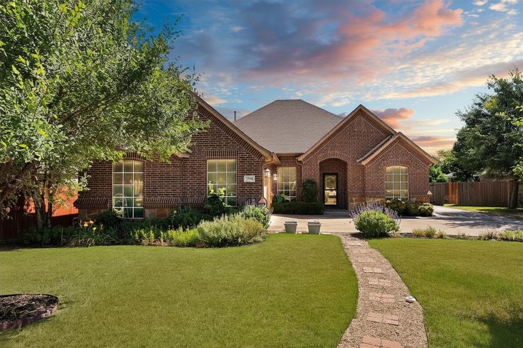 Beautifully maintained home in the highly sought after Hills of Lake Country subdivision near Eagle Mountain Lake! This 3 bedroom, 2.5 bath home features a spacious primary suite with a large walk-in closet, separate sinks and vanities, soaking tub, and separate shower. The split bedroom floor plan offers privacy, while the secondary bedrooms are generously sized and share a full sized bathroom. Need a home office or extra bedroom? The front office, located just off the dining area, makes a great flex space and could easily be used as a fourth bedroom. The family sized living room filled with natural light features a stone fireplace, making it a great space for movie nights, or just relaxing and offers plenty of space for different furniture arrangements. The kitchen has all the counter space you could need with beautiful granite countertops, stainless steel appliances, gas range for cooking, a walk-in pantry, and a separate coffee bar perfect for morning coffee or anyone who loves their kitchen gadgets! Enjoy breakfast overlooking the expansive backyard, sitting on nearly half an acre (.45 acre). With this much space, there's plenty of room to create the backyard retreat of your dreams! Residents of Hills of Lake Country have the opportunity to join the Lake Country Property Owners Association as Associate Members, giving access to the gated Waterfront Park, private boat launch on Eagle Mountain Lake, playground, pickleball, tennis and basketball courts, plus member perks at LCPOA hosted community events throughout the year.