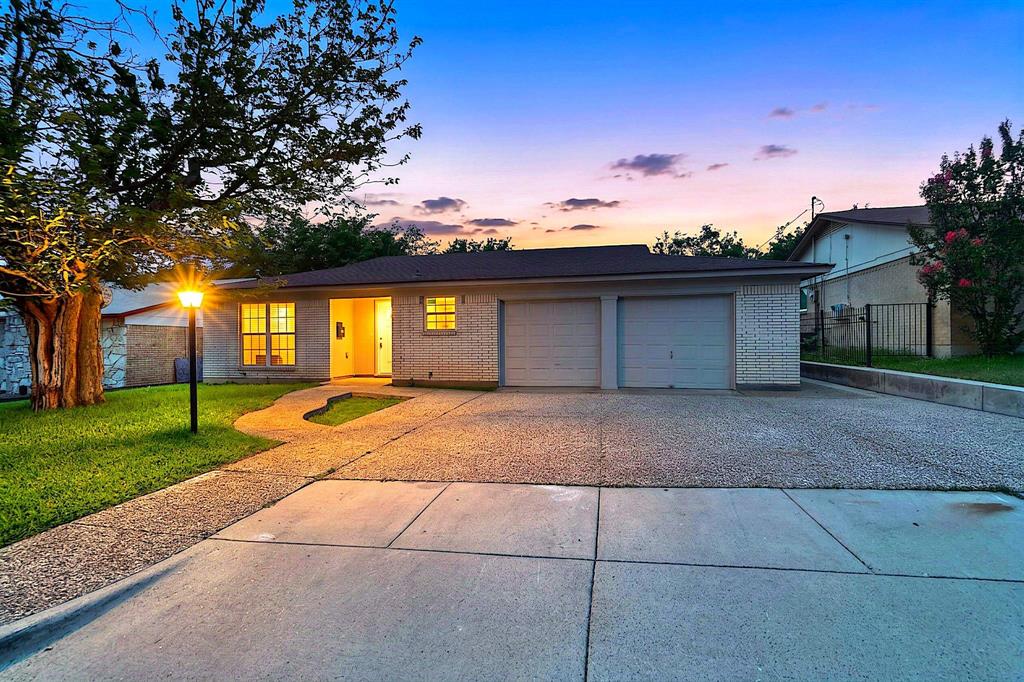 LOOK NO FURTHER! This beautifully remodeled home is move-in ready and packed with upgrades throughout.  Enjoy peace of mind with a new roof and decking, new windows, fresh interior, garage paint and updated light fixtures.  The updated kitchen features new cabinets, new countertops, new sink and stove that will make cooking a delight. New tile flooring flows through the main living areas, while comfortable new carpet adds warmth to the bedrooms. Both bathrooms have been fully updated with stylish, comtemporary finishes. BONUS; the primary bedroom has an additional space for small office or baby's room. This home offers a large backyard with a covered patio, two storage sheds and a convenient, durable metal side gate. Located within walking distance to elementary school and all others only minutes away, this home combines modern upgrades, functionality and convenience.
