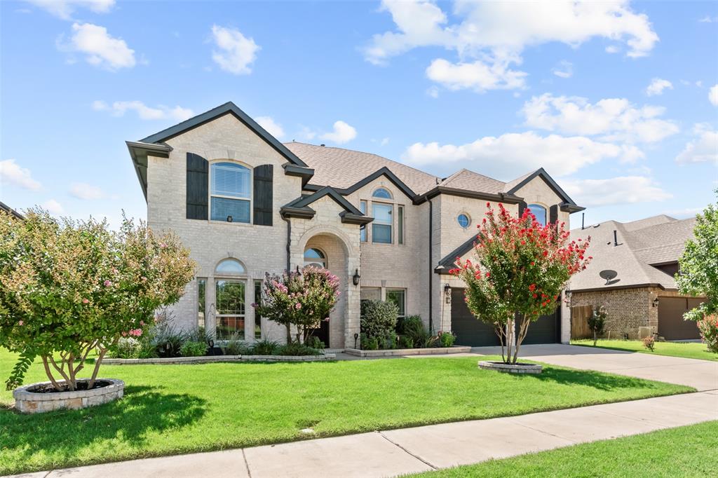 Welcome to your dream home! This stunning property features high ceilings and a thoughtfully designed floorplan that’s absolutely priceless. The main floor includes separate formal living and dining areas, a spacious kitchen, an office, and the primary bedroom. Every room is bright, open, and generously sized. With 5 bedrooms, a game room, media room, office, formal living and dining, a large kitchen, family room, and walk-in closets, this home truly has it all. The kitchen is a chef’s delight, boasting double ovens, a large island, a breakfast bar, a huge pantry, and stainless steel appliances. The primary bedroom offers a large walk-in closet, access to a covered patio, vaulted ceilings, and is perfectly separated from the secondary bedrooms. Both the front and back yards are beautifully landscaped, with plenty of space for a pool or pets. The backyard also features a large covered porch ideal for entertaining, a storage area with a concrete slab, and complete privacy. All this located in Mansfield ISD.