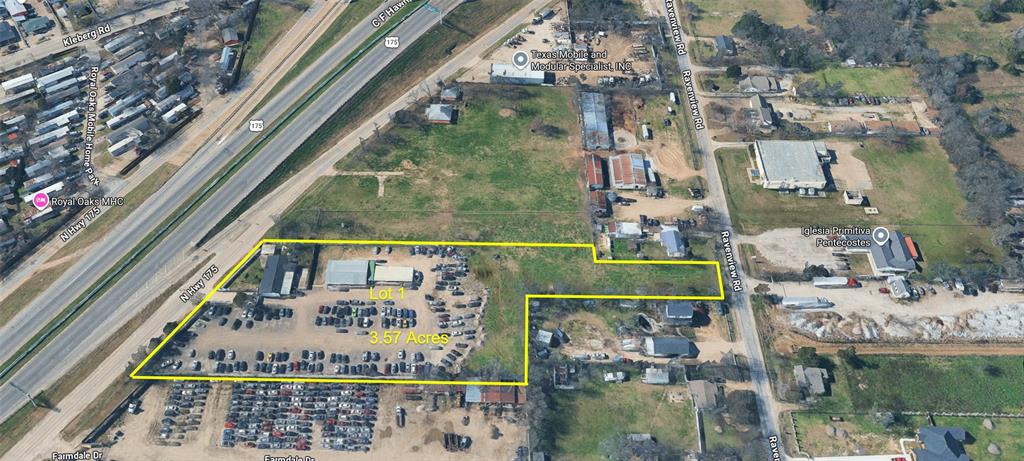Exceptional commercial development opportunity in Southeast Dallas along US-175 (C F Hawn Freeway). This approximately 3.57-acre assemblage consists of three parcels, providing flexibility for owner-users, investors, and developers. Properties include:11505 CF Hawn, 11461 CF Hawn; 11500 Ravenview; The property offers direct frontage and visibility along US Highway 175. One of Dallas' major commercial and freight corridors, with traffic counts exceeding 85,000 vehicles per day. Located within Dallas city limits and zoned CS (Commercial Services), the site benefits from a zoning classification that supports a broad range of commercial, automotive, industrial, outdoor storage, service, and retail-related uses. The offering features a improved commercial tract featuring aluminum panel screened fencing, building improvements, yard improved base for equipment, lighting, utilities, and established curb-cut access points. The site provides excellent access to US 175 from the CF Hawn service road. Strategically positioned with immediate access to US-175, Interstate 20, Interstate 635, and Interstate 45, the property is located within Dallas' expanding logistics and industrial corridor and just minutes from the DFW Inland Port, Union Pacific Dallas Intermodal Terminal, and major distribution facilities operated by Amazon, Walmart, FedEx, and numerous regional logistics companies. Rarely does a CS-zoned freeway frontage tract of this size become available in this corridor. Whether purchased as individual tracts or as a 3.57-acre assemblage, this property offers outstanding visibility, accessibility, and long-term development potential in one of Dallas' most active commercial growth areas.
Investment highlights. 3.57 Acres. The property offers direct frontage and visibility along US Highway 175. One of Dallas' major commercial and freight corridors, with traffic counts exceeding 85,000 vehicles per day.