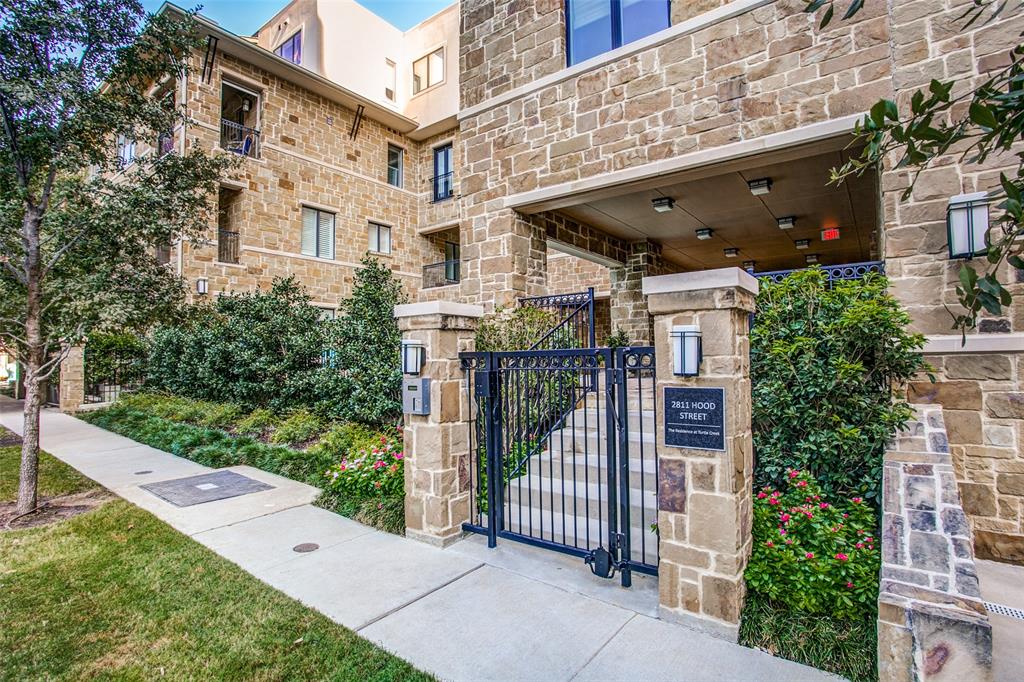 Welcome to The Residence at Turtle Creek — an exclusive gated enclave in the highly coveted Mansion Park neighborhood, where luxury, comfort, and convenience come together in one exceptional home. Residents enjoy resort-style amenities including a sparkling pool, secure garage parking, elevator access, and private outdoor living in one of Dallas’ most prestigious and walkable communities.

This elegant two-story residence offers three spacious bedrooms, each with its own en suite bath, including a desirable first-floor guest suite. Upstairs, you'll find a versatile flex space ideal for a home office, nursery, or exercise room, along with a separate laundry room for added convenience.

Designed with timeless sophistication, the home showcases top-tier finishes throughout: soaring 10-foot ceilings, 8-foot solid-core doors, extensive custom millwork, architectural built-in bookshelves, plantation shutters, a gas fireplace with cast-stone mantel, spa-inspired bathrooms, travertine limestone flooring, and wide-plank French white oak floors.

French doors open to a private terrace — a peaceful outdoor retreat perfect for morning coffee, entertaining guests, or unwinding in the evening. A stylish guest powder bath is conveniently located off the entry.

The chef’s kitchen is both functional and refined, featuring premium stainless steel appliances, a gas cooktop, granite countertops, a built-in microwave, and a convection oven — ideal for everyday living and entertaining alike.

The luxurious primary suite serves as a true sanctuary, complete with a spacious walk-in closet and a beautifully appointed bath featuring dual vanities, a soaking tub, oversized glass-enclosed shower, and a private water closet.

Additional highlights include two reserved garage parking spaces, secure building access, and a pet-friendly atmosphere in one of Dallas’ safest and most desirable neighborhoods.
