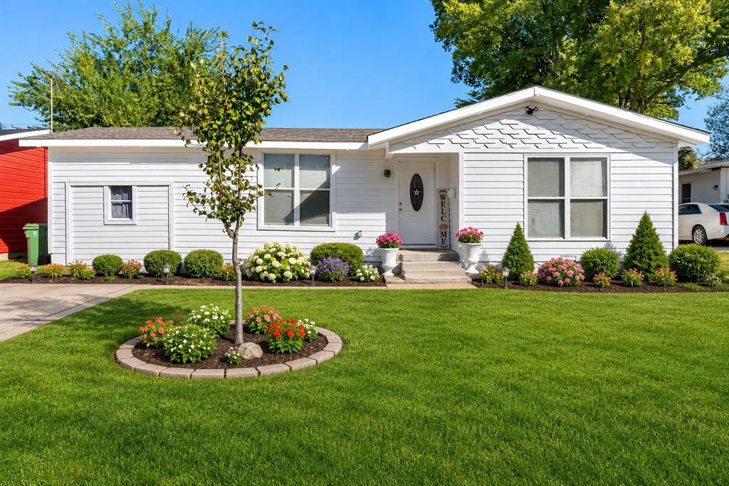 Adorable 1950s Dollhouse with Modern Flair in North Richland Hills! Step back in time to the era when Elvis was king but don’t worry, this 1950s beauty is still rockin like brand new! This charming 3 bedroom, 2 bath home is truly move in ready. From the moment you step inside, you will fall in love with the character and updates that blend perfectly together. The brand new laminate wood flooring and original hardwood floors add warmth and history, while the modern kitchen sparkles with quartz countertops and stylish finishes that make cooking a joy. Both bathrooms have been tastefully updated, giving you the best of vintage charm and today’s convenience. New energy efficient windows fill every room with natural light. The backyard is just right for weekend cookouts, furry friends, or starting that garden you have always wanted. Located in a quiet, established neighborhood, this home offers the perfect balance of nostalgia and modern living. You’ll love being conveniently tucked between Dallas and Fort Worth, with quick access to local parks, schools, shopping, and dining. Whether you’re a first time buyer ready to kiss renting goodbye or simply looking for an affordable, stylish home with personality... this one’s got it all. Come see why this little cutie on Onyx Drive still struts its stuff like it’s the star of the show. Foundation was repaired in December 2025 and new laminate wood flooring installed in living, dining, and kitchen. This home is move in ready!!