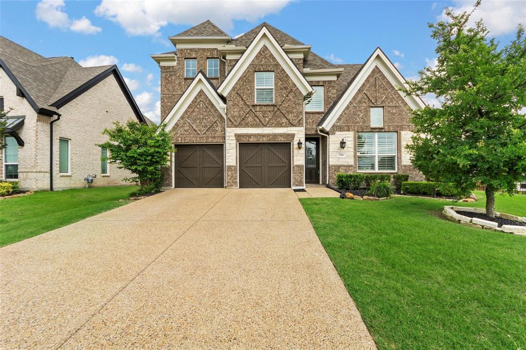 Welcome to this beautiful Home built by Grand Homes with Prosper ISD schools.
Once inside enjoy the light filled, vaulted ceilings of the expansive family room, it also has a fireplace to keep you warm and cozy during the cool days of fall and winter. there is an easy flow into the open concept kitchen. There is also a private flex space that can easily be used as study. Then there is the stunning curved staircase that takes to the second floor where you will find a very spacious landing that could be used as a game room, media room ideal for entertaining. You will find the additional 3 bedrooms upstairs and 2 full bathrooms. And don't forget the covered patio in the backyard.