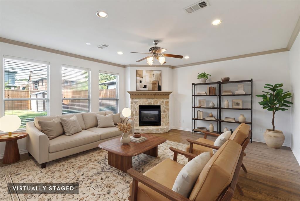 Experience the best of East Dallas living just steps from the vibrant Lower Greenville district. Perfectly positioned in one of Dallas’ most walkable neighborhoods, this beautifully maintained traditional home places you within blocks of Terilli’s, Goodwin’s, Stan’s Blue Note, shopping, coffee, nightlife and some of the city’s most beloved dining destinations. Built in 2002, this spacious home offers abundant natural light, an open-concept layout designed for comfortable everyday living and effortless entertaining. The inviting family room showcases rich hardwood floors, a beautiful stone fireplace and seamless flow into the kitchen featuring granite countertops, large builtin refrigerator and generous storage. A beautiful dedicated study with custom built-in cabinetry provides the ideal work-from-home space or private library. All bedrooms are thoughtfully located upstairs, including the spacious primary suite complete with tray ceilings, dual sinks, a jetted soaking tub, separate shower, oversized walk-in closet and convenient upstairs laundry access. The large backyard offers mature shade trees, room to relax and space for pets or play. This well maintained home provides peace of mind with numerous updates including a new roof (2020), new fence (2024), upstairs HVAC condenser (2023), upstairs furnace and evaporator coil (2022), downstairs furnace and evaporator coil (2023), and downstairs HVAC condenser (2016) and baby proofing (2026). Offering the rare combination of a move-in ready home, generous living spaces, a large private backyard and an unbeatable walkable location just minutes from Downtown, Uptown, Knox-Henderson, Highland Park, and SMU. This is East Dallas living at its finest!