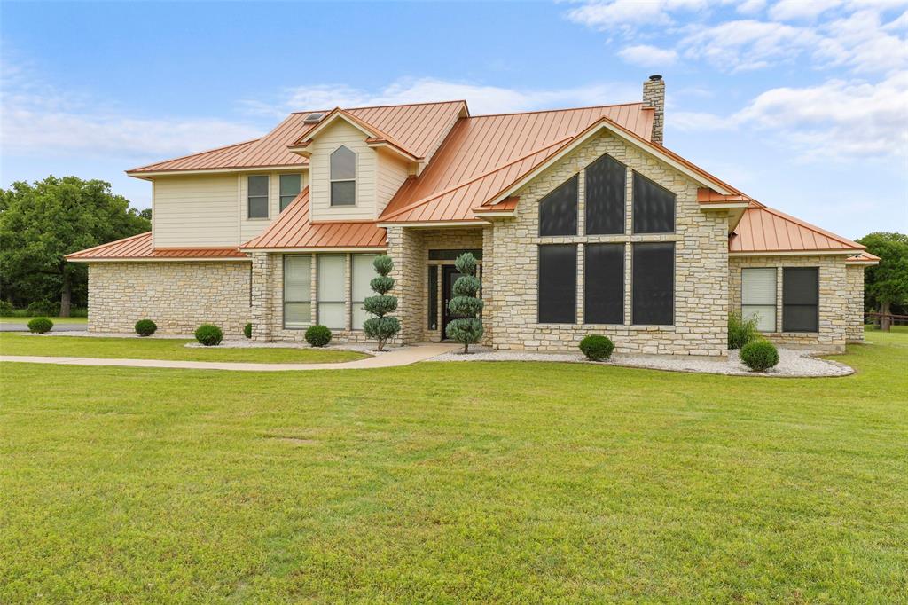 This beautiful home has it all! 2.38 acres, a pool, 2 stories, LARGE WORKSHOP, perfect location and amazing features inside! Kitchen comes with a Built-in Wine Cooler, Granite Countertops, Stainless steel appliances, and Dry and Wet Bar. Its open floor plan, vaulted ceilings, and walk in closets add to this homes' aesthetics and comfort. Not to mention, The covered porch and pool in the backyard are perfect for entertaining! The workshop comes with electric, water, and a half bath! It measure 40x82 and can be easily personalized to fit your needs! Don't miss out on this wonderful opportunity!
