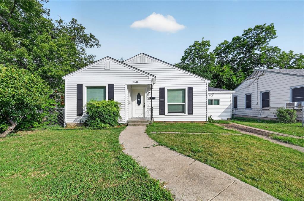 Welcome to 2334 Kathleen Ave in Dallas! This charming 3-bedroom, 1-bath home offers a functional layout with luxury vinyl plank flooring throughout for a clean, modern look and easy maintenance. The spacious main living areas provide plenty of room for relaxing and entertaining. The kitchen is well-equipped with an electric range, built-in microwave, dishwasher, and garbage disposal, and flows seamlessly into the breakfast area and separate dining room, offering multiple spaces for everyday meals and gatherings. The large split primary bedroom provides added privacy from the secondary bedrooms. Step outside to a spacious backyard with mature trees, offering shade and plenty of room for outdoor entertaining, gardening, pets, or play. Whether you're a first-time homebuyer looking for an affordable place to call home or an investor seeking a solid addition to your portfolio, this property offers excellent potential.
