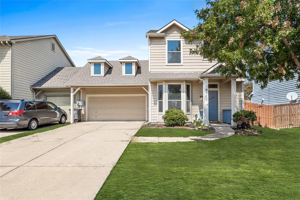 Great Investment! Motivated Seller! 2-story duplex with open concept floorplan. 1st floor is light and bright with large bay window in Living Rm, solid Bamboo Hardwood flooring, tall baseboards, crown molding, updated lighting. Kitchen features island, Stainless Steel appliances, including refrigerator with ice maker. Upgraded patio door looks out onto massive 18'x34' patio with majority of it covered. Great for entertaining. The backyard is HUGE with privacy fence and retaining wall to the North West. Upstairs you'll find 2 bedrooms, Full bath, laundry and game room. Living room, all bedrooms and game room have ceiling fans. Master has a walk-in closet. Full HVAC system replacement in 2016. Roof replaced with 30yr shingles in 2016. Dual-pane windows with 2” blinds. 2-car garage. Current tenant has lease until May 2024. Back on market at no fault of Seller!