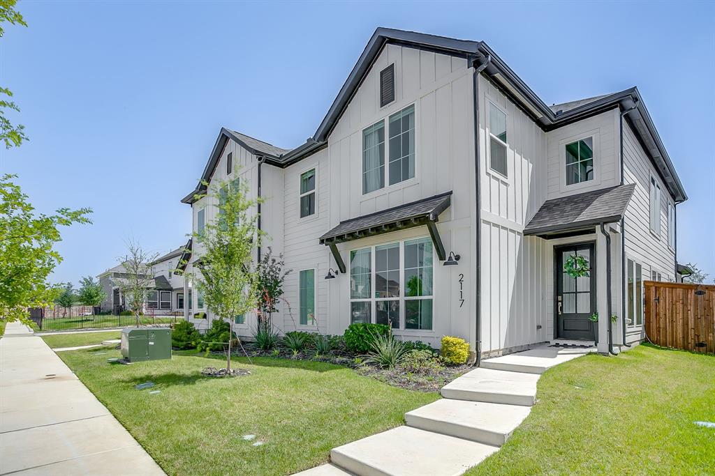 Welcome to 2117 Eastus Lane, a beautifully updated townhome in the highly sought-after Walsh community, offering an incredible opportunity to enjoy Aledo ISD and resort-style amenities at an approachable price point. Ideally located at the front of the subdivision for easy access in and out, this home also features a private yard with a board-on-board fence, providing a rare sense of privacy for townhome living. Inside, you’ll find tall ceilings and abundant natural light that create a bright, open feel throughout the main living spaces. Thoughtful upgrades elevate the home beyond builder-grade, including custom automatic shades on every window, updated light fixtures, stunning pendant lighting over the kitchen island, and a beautiful statement chandelier in the living room. The kitchen flows seamlessly into the living and dining areas, making it ideal for both everyday living and entertaining. All bathrooms have been tastefully updated with new lighting, plumbing fixtures, and hardware, giving the home a cohesive and refreshed feel throughout. Enjoy everything Walsh has to offer, including state-of-the-art amenities, trails, fitness center, pools, and more, all within a thoughtfully planned community just minutes from Fort Worth.