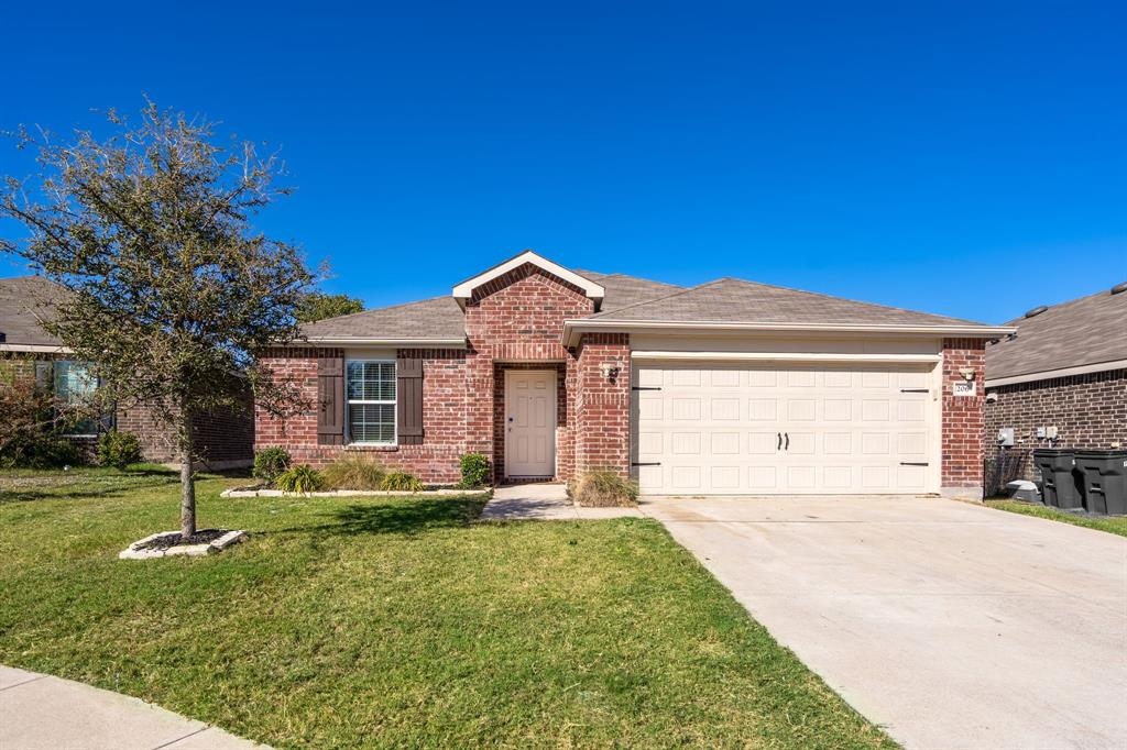 Welcome to this charming home located in Fate with a lot upgrades you will love! It features 3 bedrooms, 2 full bathrooms, large study or could be used as a media room, large kitchen that has granite counter tops, island, stainless steel appliances and opens to the dining and living room. Enjoy your upgraded luxury vinyl plank flooring, new light fixtures, tray ceiling, crown molding and stone wood burning fireplace. The primary bedroom has a walk in closet and ensuite bathroom. The primary bathroom has dual sinks, separate shower and soaker tub. Outside you can relax on your extended concrete patio that backs up to a greenbelt. This is a must see!