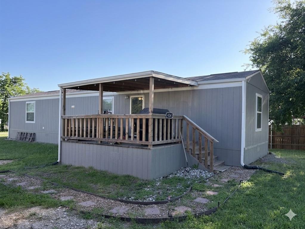 This move-in ready manufactured home sits on nearly a quarter acre and offers a rare combination of affordability, functionality, and financing flexibility. Permanently affixed and converted to real property, this home is FHA eligible—opening the door for more buyers to take advantage of homeownership.  Inside, you’ll find a clean and efficient 2-bedroom, 2-bath layout designed for comfortable everyday living. The kitchen comes fully equipped with a refrigerator, range, microwave, and dishwasher, making it truly turnkey from day one.  Step outside and enjoy both front and back covered decks—perfect for morning coffee or winding down in the evenings. The property also includes vinyl skirting and a privacy fence, giving you a sense of space and separation while still being easy to maintain.  Whether you’re a first-time buyer, looking to downsize, or wanting land without the price tag of a traditional home, this is a smart opportunity to own a property that checks the boxes for both lifestyle and financing.  The home is a Tru Home - 14x60 Delight 14' x 60'and has a 8'x8' covered front deck and 10' x 15' covered back deck.
