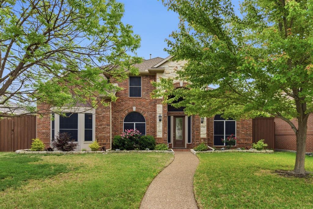 This stunning, fully updated residence offers the perfect blend of interior comfort and outdoor luxury, designed specifically for modern living and grand-scale entertaining. Upon entry, you are greeted by an inviting, open-concept floor plan characterized by soaring vaulted ceilings and expansive arched windows fitted with elegant plantation shutters that flood the home with natural light. The heart of the home is a chef-inspired kitchen boasting sleek granite countertops and a massive center island, serving as a natural gathering point for friends and family. The main floor is designed for ultimate convenience, featuring a dedicated private office and a primary suite that serves as a true retreat. This spacious master bedroom offers direct access to a secluded side patio—your own private corner for quiet morning coffee—and an updated spa-like bath with a modern glass-enclosed walk-in shower. Upstairs, the entertainment continues with a flexible bonus space and a dedicated media room, providing plenty of room for hobbies and movie nights. The home’s thoughtful design is matched by its practicality, offering storage galore throughout the unique floor plan. Outside, the property transitions into a private sanctuary. A gated driveway provides security and peace of mind, leading to a spacious backyard oasis. Whether you are hosting a summer BBQ in the dedicated grilling area or enjoying a dip in the sparkling pool and spa—complete with a heating system for year-round enjoyment—this home is built for making memories. Perfectly positioned in the Golden Corridor, you are nestled between the corporate hubs of Plano,Frisco and the vibrant culture of Downtown Dallas. Enjoy a fabulous location with world-class shopping and dining at Grandscape, Legacy West, and Addison, all while being 30 minutes or less from almost everywhere else you want to go.