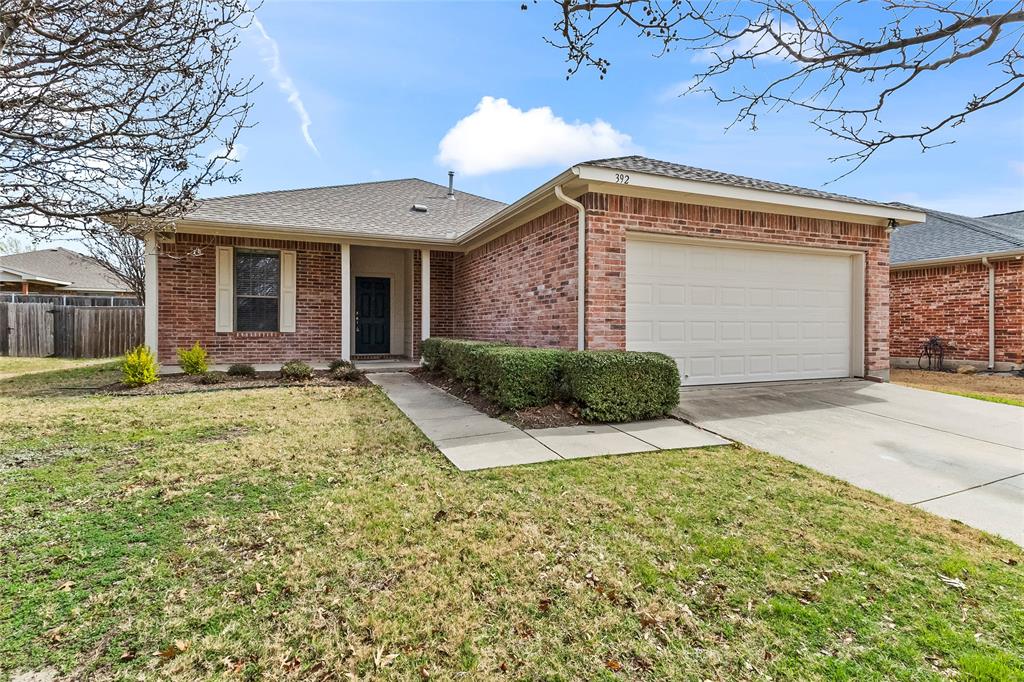 Welcome to 392 Elk Trail, a charming 3-bedroom, 2-bath home in the heart of Melissa, one of the fastest growing cities in the U.S. Known for its highly acclaimed school district and proud home of the Melissa Cardinals, this community offers the perfect mix of small-town charm and modern convenience.
Located just north of McKinney with easy access to Highway 75, this home features an open-concept layout centered around a cozy fireplace, perfect for family gatherings and everyday living. Step outside to a quaint back porch, ideal for relaxing with a Texas-sized glass of sweet tea. With recent paint, fresh carpet and replaced back deck, this one won't last long!