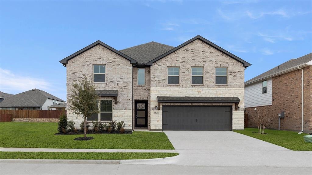 MLS# 21027496 - Built by HistoryMaker Homes - Ready Now! ~ Welcome to the Hawthorn II! This stunning 3,121 sq. ft. home features 4 spacious bedrooms and 3 full baths is perfect for those who desire an abundance of living space! The primary suite offers an extended dual-sink vanity, garden tub, separate shower, and two generous walk-in closets. The open-concept layout showcases a kitchen featuring a built-in cook top and oven, large kitchen island, surrounded by 42inch cabinets. A secondary bedroom downstairs is complemented by a personal office space for added convenience. Upstairs is an entertainer's dream - a oversized game room and separate media room offers a perfect blend of space and versatility! Upstairs you'll also find two bedrooms and a shared bathroom between. Outside, enjoy a covered patio, rain gutters, and a thoughtfully designed exterior.