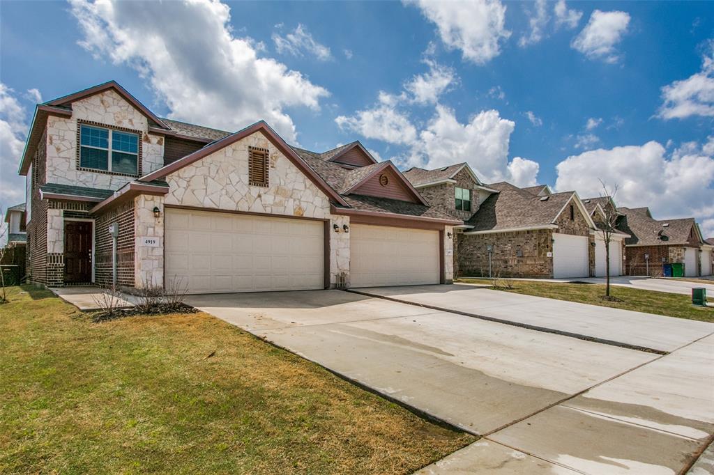 Luxury 3-bedroom, 2.5-bath, 2-car garage duplex with 1,490 sq ft. Energy-efficient R-38 ceiling insulation, 9-ft ceilings, with good storage space in the attic. Granite countertops in kitchen and bathrooms with upgraded custom raised-panel Cherrywood Cabernet cabinetry. Hardwood floors downstairs.
Home is pre-wired for surround sound in the living room, includes a pre-installed HD TV antenna, and Ethernet wiring throughout with a centralized networking cabinet. Cedar-stained privacy fence, backyard play area, and in-ground sprinkler system.