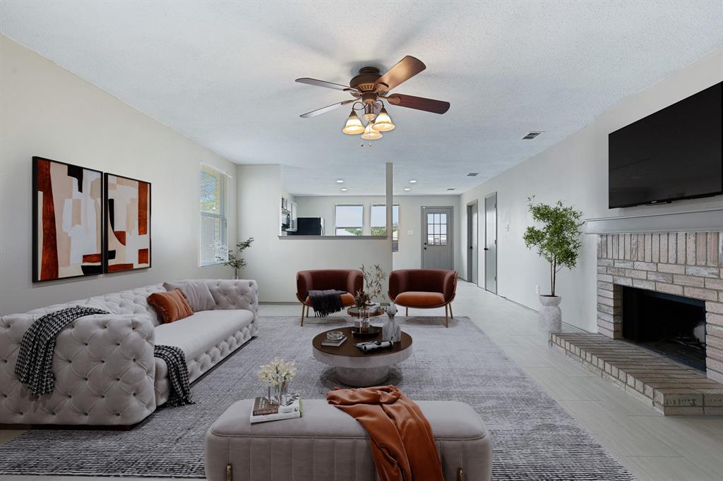 This charming residence invites you to embrace a lifestyle of convenience and leisure. Immerse yourself in the vibrant community as you take a leisurely stroll to the nearby pool, park, or lake, creating endless opportunities for outdoor enjoyment.
A prime location, this home is a stone's throw away from shopping destinations, ensuring that your daily needs are effortlessly met. The convenience doesn't end there—this recently renovated abode, Recently upgraded Quartz countertops in both the kitchen and the bathrooms, marble backsplash, along with porcelain tile floors throughout the living room and hallway spaces exudes a modern and spacious ambiance.

The property is currently leased.
