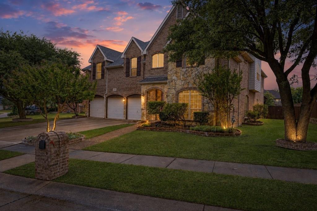 Designed with flexibility and comfortable everyday living in mind, this exceptional STONEBRIDGE RANCH home offers an ideal balance of spacious gathering areas and private retreats. The versatile floor plan features multiple flex spaces that easily adapt for home offices, fitness, hobbies, guests, or quiet relaxation. Elegant architectural details include double crown molding, picture frame molding, rich wood flooring, soaring ceilings, and abundant natural light. The spacious family room showcases dramatic two-story ceilings, a gas log fireplace, and expansive windows overlooking the backyard. The kitchen is designed for both everyday living and entertaining with granite countertops, an oversized island, abundant cabinetry, a butler's pantry with glass front cabinets and coffee bar, and a large walk-in pantry. Formal living and dining areas provide additional space for hosting family and friends. The private owner's retreat features its own fireplace, luxurious bath with separate vanities, jetted tub, separate shower, granite countertops, spacious walk-in closet, and two adjoining flex rooms offering endless possibilities. Secondary bedrooms are thoughtfully arranged with a Jack and Jill bath and a spacious game room for recreation or media. Enjoy the covered patio, additional side patio, and generously sized backyard with room to create your own outdoor retreat. Located in award winning Stonebridge Ranch with parks, lakes, trails, tennis and pickleball courts, aquatic centers, and convenient access to shopping, dining, and major commuter routes. MOTIVATED SELLER. Beautifully maintained and offering exceptional space, timeless design, and remarkable versatility. Schedule your private showing today.