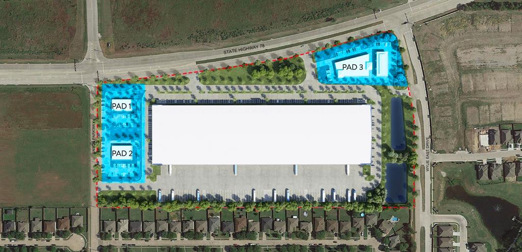 Improved Pad Site! 1.65 acre hard corner lot for sale on busy Hwy 78 in rapidly growing Wylie, TX.  Zoned Corridor Commercial, which allows for Retail, Personal Service, Office, and Light Commercial.  Per Seller, Utilities and a Detention Pond are already on site.
Located across from the Wylie Automotive Facility and next to the Wylie Business Center--a 274,000 SF Logistics Center.  
Across the street from Kansas City City Southern Intermodal, near Walmart and Wylie East High School.  
Located very close to Lake Lavon on Hwy 78 between President George Bush Turnpike and Hwy 380.  
Car count on 78 is over 49,000 daily in each direction, per the Wylie EDC.