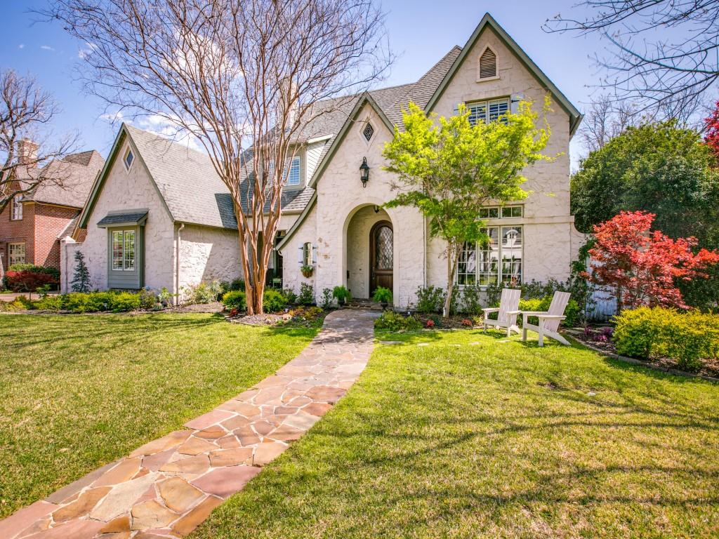 Nestled in the heart of prestigious Preston Hollow, this beautiful custom built home combines traditional charm and elegance with modern functionality. Features include hardwood floors, wood beam ceilings, 3 fireplaces, owner’s suite on the main level with 3 en suite bedrooms upstairs along with a secondary living room and media room.  Enjoy family dinners in your spacious dining room or cozy up with a book in front of your fireplace in the library. Fully remodeled kitchen is a chef’s dream with marble counter tops, Ilve 8 burner gas range with electric double oven, pot filler, Miele dishwasher, copper apron sink and vent hood, expansive island, Subzero refrigerator, Bosch built-in coffee-espresso-cappuccino maker and even an indoor herb garden. Retire to your owner’s retreat with dual vanities, separate shower, jetted tub and sizable WIC with built-in dressers. Relax in your private backyard with grotto style spa, covered patio with fireplace and automatic retractable screens.