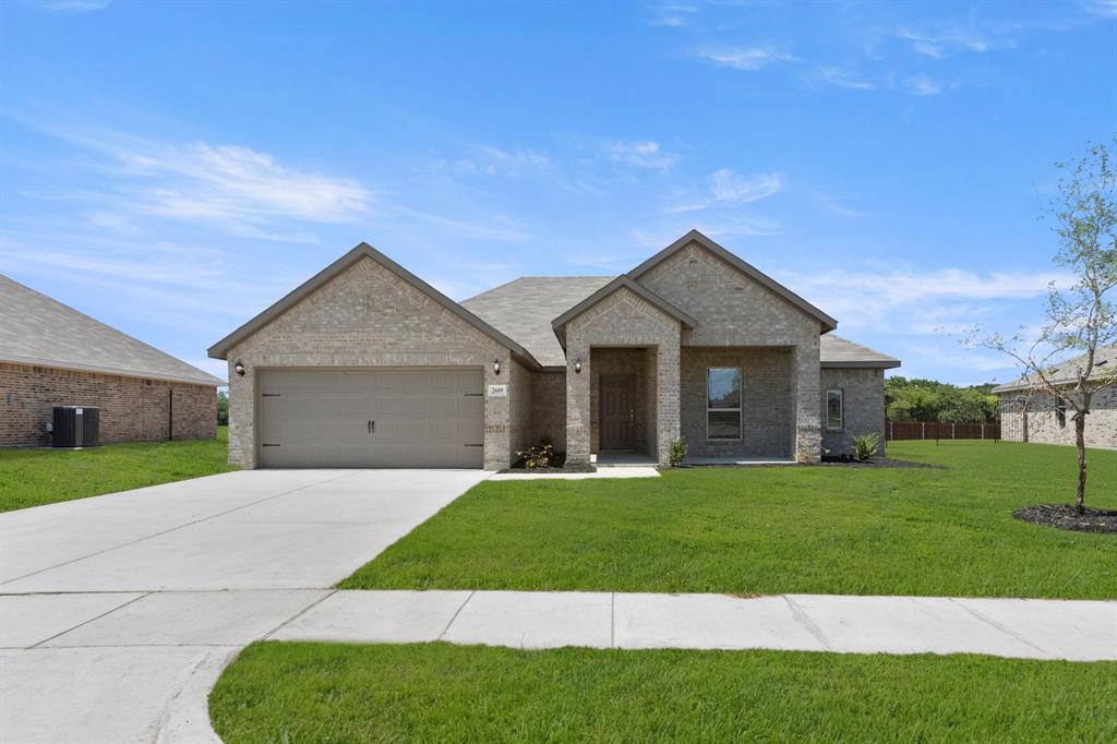 MLS# 21289390 - Built by Impression Homes - Ready Now! ~ Traditional single-family residence in Mountain Valley, new construction with estimated completion 7-10-2026. 4 beds, 2 full baths, 1,875 sq ft, 2-car garage. Open floorplan with eat-in kitchen, kitchen island, and smart home system. Primary bedroom include walk-in closet. One living area and one dining area. Carpet and tile floors, slab foundation, composition roof. Located in Joshua ISD (Njoshua Elementary, Tom and Nita Nichols Middle, Joshua High).