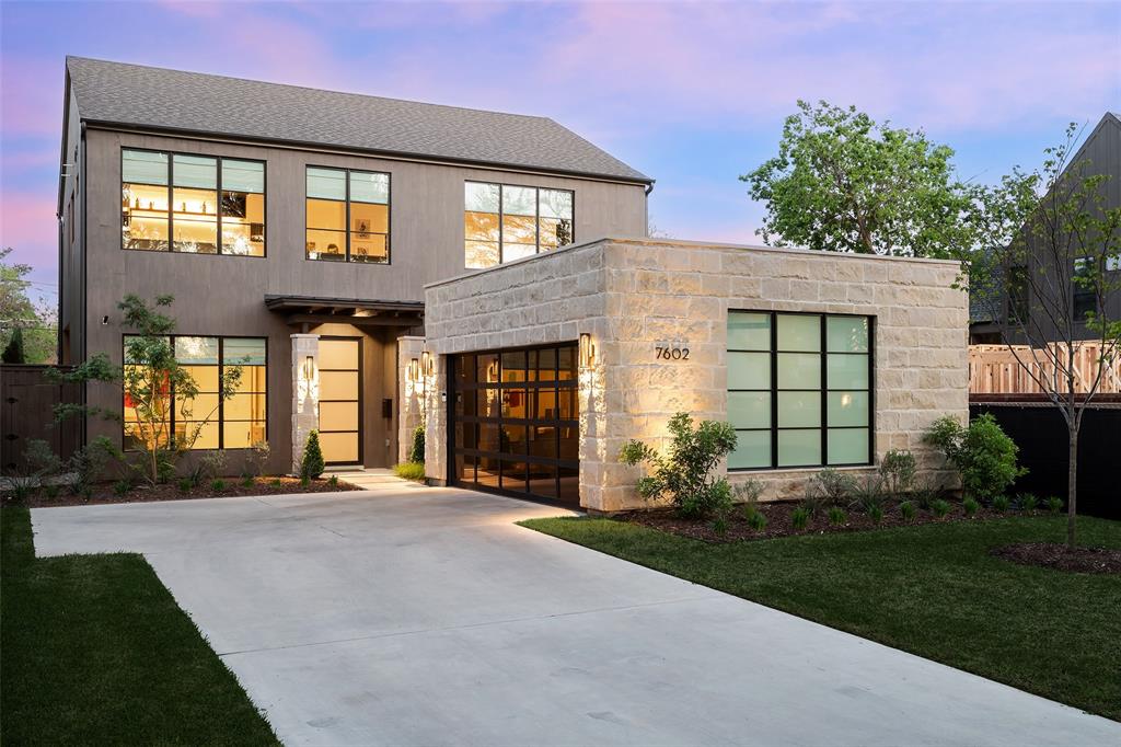 Stunning modern home in Lovers Lane Heights is perfect for full-time living or a lock-and-leave lifestyle. Completed in 2022 by Alexander Hunt Homes, the current owners have further improved the home with $265k in upgrades including sound system, landscaping, pool and spa with covered outdoor living and more! The first floor provides a dedicated study, open living and kitchen with a walk-in prep pantry, and an oversized primary suite overlooking the pool. Additionally, the primary enjoys remote control shades, a walk-in shower, soaking tub with peaceful views, and huge custom closet connected to the laundry room. Second floor includes three secondary bedrooms all with ensuite bathrooms and an open game room with built in bar and kitchen. Thoughtful landscaping provides stunning views of Japanese maples, modern metal sculptures and a marble fountain imported from Italy. Nearby, enjoy the shops and restaurants of Inwood Village and quick access to Love Field and the Dallas North Tollway.