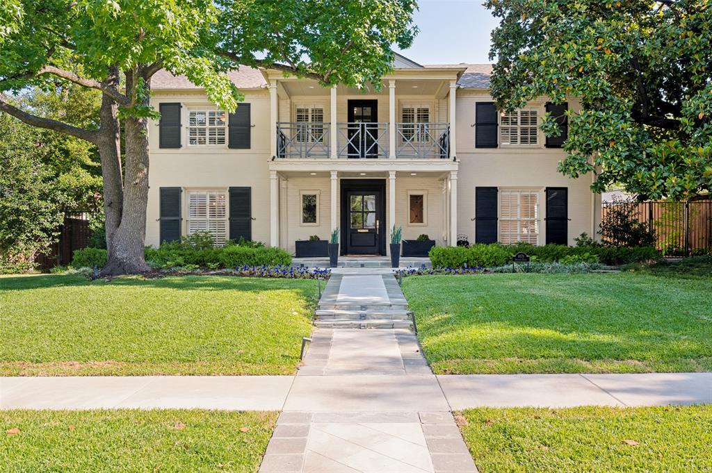 Gracefully positioned on an expansive 78x143 lot along one of Highland Park’s most prestigious streets, this distinguished residence offers a rare blend of timeless elegance and thoughtfully curated modern enhancements. The light-filled floorplan is accented by rich hardwood floors, a grand entry flanked by formal living and dining rooms, and an inviting secondary living area that opens seamlessly to the backyard and adjoining breakfast room. The chef’s kitchen is exceptionally appointed with a generous center island, dual ovens, warming drawer, dual sinks, walk-in pantry, and a 2022 JennAir side-by-side refrigerator. The downstairs primary suite serves as a refined private retreat, featuring vaulted ceilings, direct backyard access, and separate his-and-hers bathrooms with walk-in closets.

Designed for elevated outdoor living, the backyard showcases a stunning resort-style heated pool and spa added in 2022, complete with LED lighting, a raised waterfall wall, Silver Travertine decking, and WiFi-enabled Aqualink controls. The covered patio is equally impressive, offering integrated heaters, ceiling fan, lighting, and a custom outdoor kitchen and bar with Coyote grill and refrigerator—perfect for sophisticated entertaining. Professionally landscaped front and back grounds feature programmable landscape lighting and Rachio WiFi-controlled irrigation. Additional highlights include a separate laundry room with extra refrigerator, dog run, attached two-car garage, and an incredible front balcony with unobstructed views. Recent updates such as a new shingle roof, tankless Rinnai water heater, refreshed front porch facade, upgraded exterior lighting, and enhanced curb appeal further elevate this exceptional West Highland Park offering.