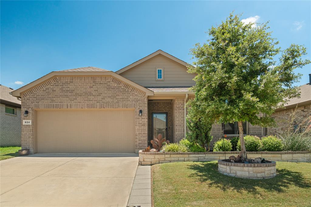 BETTER THAN NEW and packed with extras! 
This beautiful 4-bedroom, 2-bath home in Trails of Elizabeth Creek features an open-concept layout, modern finishes, and a backyard you'll love! 
The immaculate custom-built backyard shed with a concrete slab foundation and matching shingled roof is perfect for storage, a workshop, or hobby space. Enjoy community amenities including scenic walking trails, ponds, playgrounds, and open green spaces, all within acclaimed Northwest ISD. Move-in ready and conveniently located near Buccee's, shopping, dining. This one will go fast!