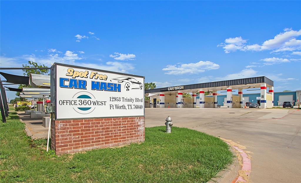 Amazing opportunity for an investor looking to add solid passive income into their investment portfolio. Car wash AND fully leased industrial warehouse in Fort Worth-Euless area. Over a 6% cap rate. 2018 built warehouse is a total 11,550 sf with 11 individual units ranging from 450 sf to 1350 sf. All units are leased through mid 2025. The busy 2002 built self serve car wash is fully functional, operational with pumps, spray guns, and foam brushes. Total land area is over 1.6 AC. High density of auto repair and auto parts with retail in the immediate area. Total income on Warehouse is $166,200 and $84,000 on Car Wash, with 41% operating expenses. Seller financing offer available.