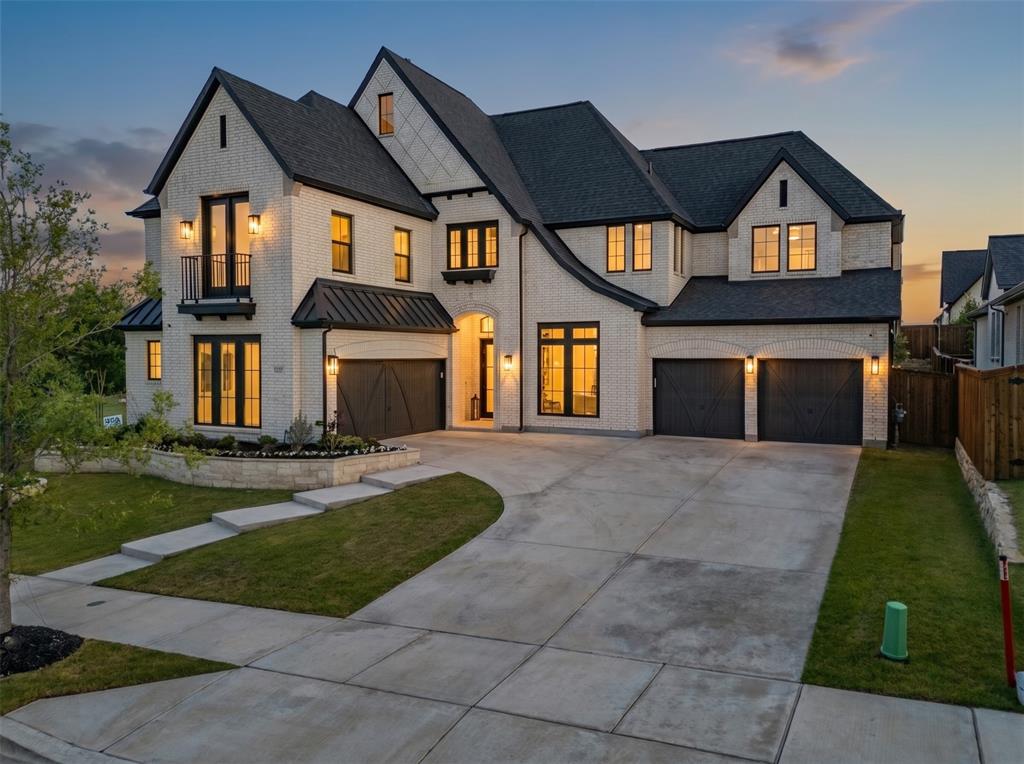 Tucked away at the end of a cul-de-sac along the scenic Brook Hollow Trail, this luxury residence captures the best of Walsh Ranch, offering peaceful greenbelt views. Thoughtfully designed, this expansive home features 5 bedrooms, each with its own private bath, and a bonus guest half-bath. Multiple living spaces, including 3 distinct living areas, a private office, and 2 dining areas, provide flexibility for both everyday living and entertaining. The gourmet kitchen is a showstopper, highlighted by waterfall quartzite countertops, decorative lighting and premium finishes throughout. The soaring two-story gas fireplace and architectural ceiling beam create a dramatic focal point in the main living area, while a wall of sliding glass doors opens to the outdoor patio, blending indoor and outdoor living into one breathtaking space. Your private backyard retreat features an oversized covered porch with travertine decking overlooking a resort-style pool and spa, with outdoor kitchen, fire pit, and a built-in pest misting system. Additional upgrades elevate this home even further, including a whole-house natural gas generator by Generac, a 4-car garage with epoxy floors, ceiling-mounted storage, Gladiator shelving system, and an upgraded carriage-style garage motor. Walsh residents enjoy two beautiful pools, a fitness center with group classes, on-site daycare, and a unique maker space. Outdoor enthusiasts love the extensive network of hiking and biking trails, multiple parks and playgrounds, tennis, sand volleyball, and basketball courts, dog park, community garden, and a lake complete with a fishing dock. A vibrant calendar of resident events fosters a true sense of community. HOA dues include front lawn maintenance, 2 Gbps internet, and access to all neighborhood amenities. Walsh Elementary, Aledo ISD, is located within the community.