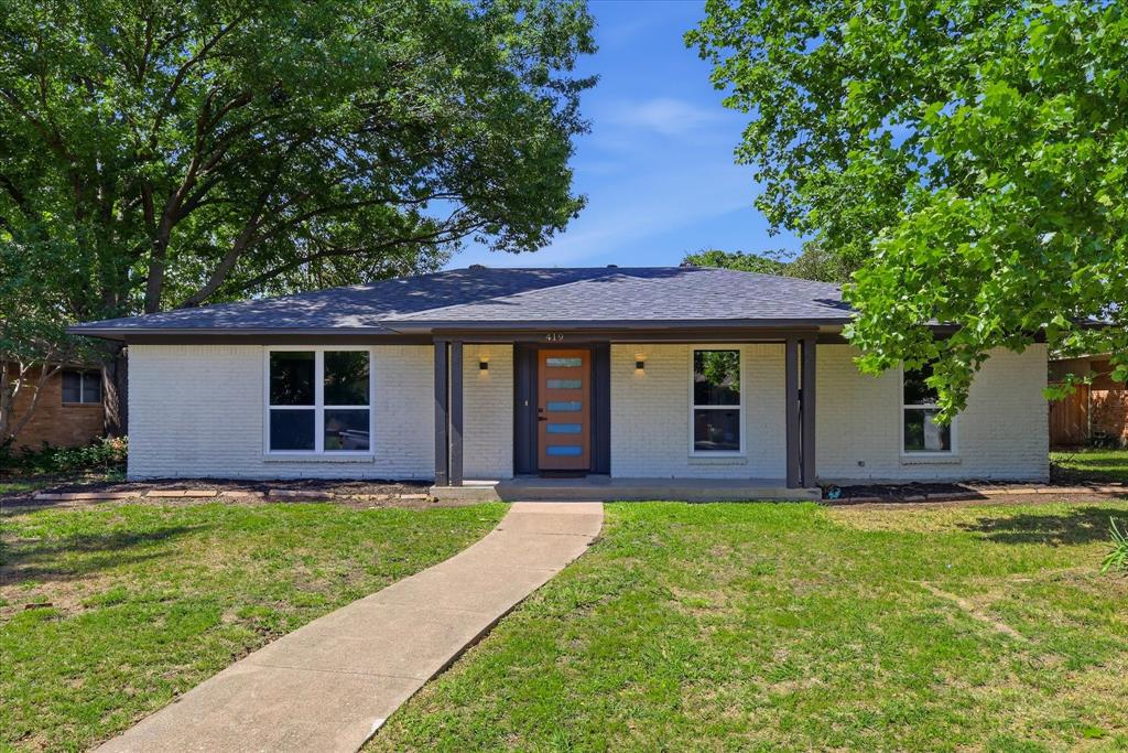 Welcome to Richardson — where thoughtful design and high-end updates come together in this completely remodeled home at 419 Summit Dr. Renovated from top to bottom, this move-in ready property blends timeless finishes with modern functionality. Inside, you’ll find all new flooring, fresh paint, designer light fixtures, and an entirely reimagined kitchen featuring new cabinetry, countertops, tile, and appliances.

The spacious primary suite offers a true retreat with a stunning Taj Mahal-inspired bathroom showcasing elevated finishes and a spa-like feel. Additional upgrades include all new windows, a brand new roof, brand new HVAC system, upgraded PVC plumbing, new garage door and motor, and a new fence.

Every detail has been carefully considered, offering buyers peace of mind with both major system and cosmetic updates already completed. This is a rare opportunity to own a fully renovated home with designer touches in an established Richardson neighborhood.