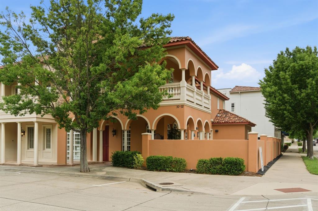 Welcome home to this beautifully maintained, one-owner custom townhome with a private pool and heated spa, ideally located in the charming Village of Colleyville. Quality finishes shine throughout, including a sweeping staircase, wraparound porch and balcony, hardwood floors, plantation shutters, and fresh interior paint. The updated kitchen is designed for both everyday living and entertaining, featuring an oversized island with seating for six, double ovens, gas cooktop, farmhouse sink, and luxe quartz countertops. The spacious primary suite offers a cozy two-sided fireplace and a generous sitting area, perfect for relaxing or working from home. Thoughtful main bedroom upgrades include a wet bar and coffee station, built-in beverage refrigerator, and custom shelving, all complemented by abundant natural light. The updated primary bath features dual sinks, a large soaking tub, fireplace, and an oversized walk-in closet with ample linen storage. Upstairs, you’ll find a versatile layout with a workout room, media or flex space, dedicated laundry room, and a full bath. Adding exceptional value is a turnkey, fully furnished one-bedroom apartment with a private entrance and garage. Complete with a full kitchen and washer dryer, the unit is leased through March 2027, generating $1,600 per month in income. This elegant and unique home blends old-world charm with modern comfort, all within walking distance to dining, seasonal events, and park gatherings. Enjoy nearby upscale shopping, including boutiques, home décor, floral shops, salons, and more. The HOA offers resort-style amenities, including a pool with an updated cabana and a full fitness center. The Village is a vibrant yet quaint community, perfect for both living and entertaining.