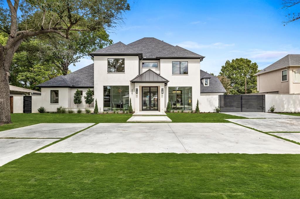 Welcome to 5961 Williamstown Road, an exquisite transitional modern masterpiece nestled in the prestigious Melshire Estates. This newly constructed residence boasts 6,200 square feet of meticulously designed living space, offering unparalleled luxury, sophistication, and comfort.
Step into a world of refined elegance, where an open-concept design is bathed in natural light, accentuated by stunning white oak floors and custom-crafted cabinetry. At the heart of the home, a chef’s dream kitchen—equipped with top-of-the-line appliances—flows effortlessly into the expansive living and dining areas, creating the perfect ambiance for both intimate gatherings and grand entertaining. Delight in the home’s details - designer touches with the chicest of textures and materials that are enhanced by artisan color palettes.
The first-floor owner's suite is a sanctuary of serenity, featuring direct access to the lush backyard—your own private retreat. A well-appointed guest bedroom on the main level ensures comfort and privacy for visitors, while a dedicated home office provides a stylish and functional workspace. A formal dining room adds a touch of sophistication, setting the stage for unforgettable moments with loved ones.
The home’s stucco exterior radiates contemporary elegance, complemented by an enclosed front courtyard that enhances both privacy and curb appeal. Step outside to a beautifully designed outdoor living space, perfect for alfresco dining, entertaining, or simply unwinding beneath the vast Texas sky.
Located just moments from premier shopping, dining, and entertainment, this home offers a seamless blend of Dallas’ best attributes.
Experience the pinnacle of modern luxury at 5961 Williamstown Road—where impeccable design meets stunning sophistication.