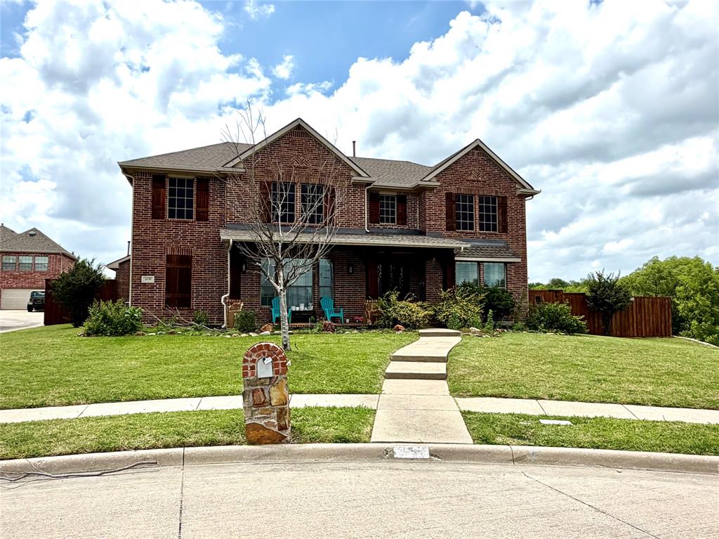 Fall in love with this stunning 5-bedroom, 4 full-bath, two-story home located in Collin County within Wylie ISD. This spacious home features 2 living areas, a media room, and a game room, offering plenty of space for entertainment and family living.
The primary bedroom and a guest bedroom are conveniently located downstairs along with two full bathrooms. Upstairs features three additional bedrooms, a media room, a game area, and two full bathrooms, including a Jack-and-Jill bath.
The open floor plan offers high ceilings and an abundance of natural light throughout the home. Hardwood and tile flooring extend throughout the house. The kitchen features granite countertops, a large island, and decorative lighting. Stone accents around the fireplace add warmth and elegance to the living space. Washer and Dryer are included.
Additional features include a three-car garage, a separate storage area with a shed, and a covered patio with stone flooring. Enjoy evening walks on the nature trail conveniently accessible right outside the front door. Roof replaced in 2026. HVAC system approximately 5 years old. Water heater approximately 4 years old. Recently stained wooden fence.