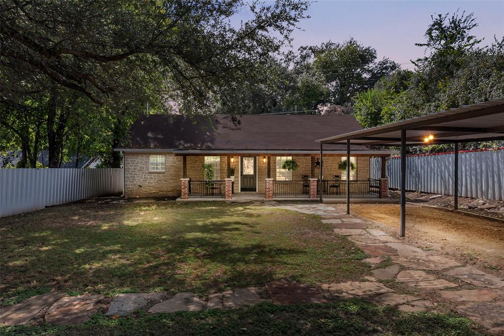 Wonderful ranch style home on beautifully landscaped lot looking at DeCordova golf course.  Large covered car port providing shade, protection and privacy.  Large storage building set up providing ample storage for all the extras.  Home is very well appointed with nice finishes and very comfortable layout.  Extra roomy front porch that would be great when entertaining and setting up all of those holiday decorations.  Home feels and flows way bigger than it is listed